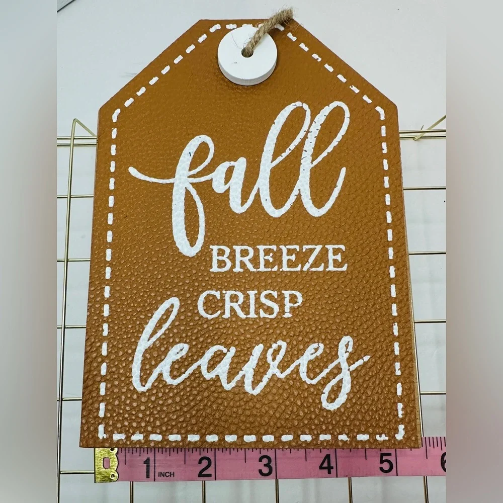 Fall Breeze Crisp Leaves Decorative Sign Or Wall Art Fall Football Themed Decor